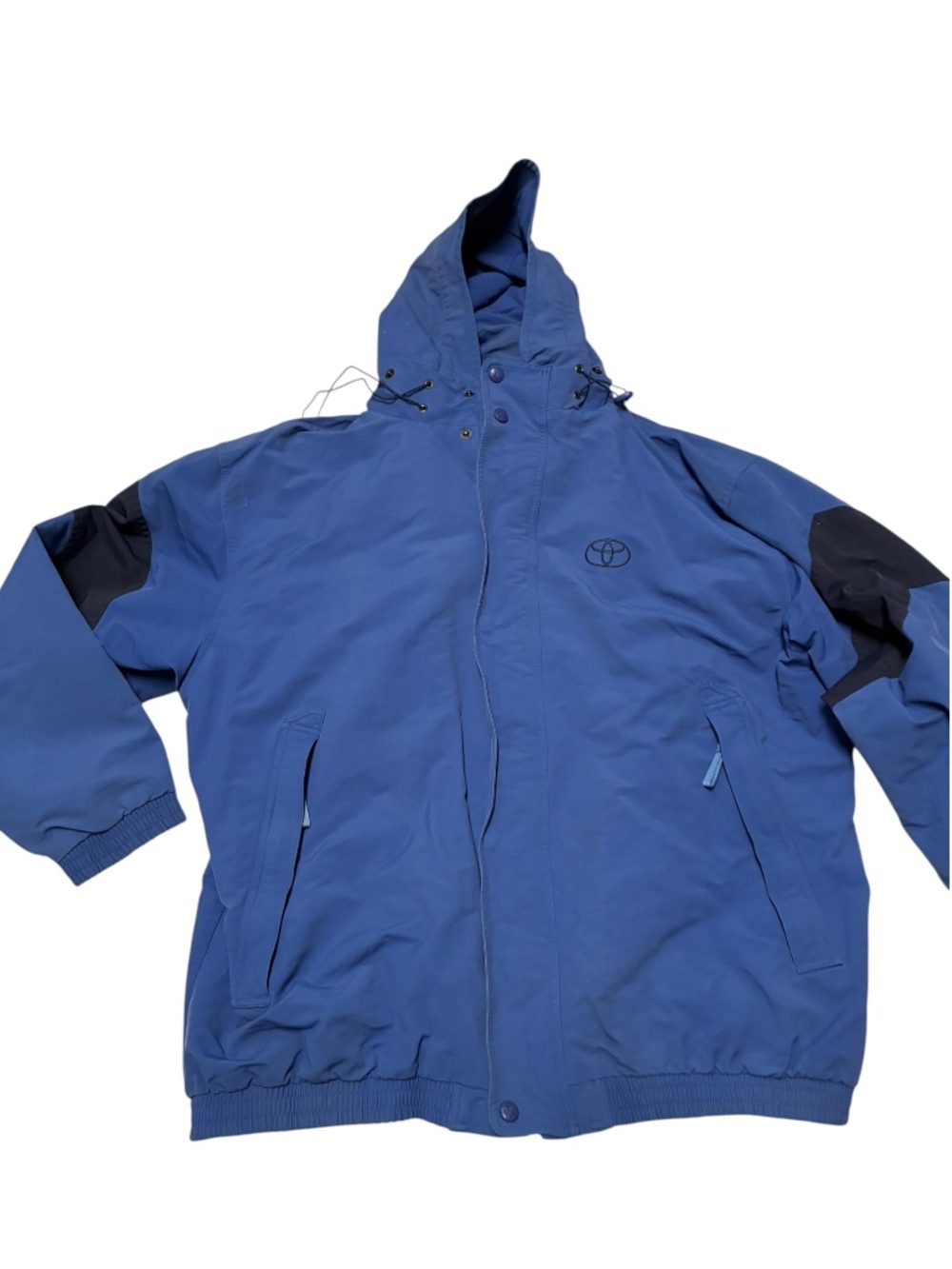 Vintage Outerbanks Blue Toyota Corp hooded coat/jacket Size XXL